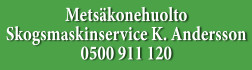 Metsäkonehuolto - Skogsmaskinservice K. Andersson logo